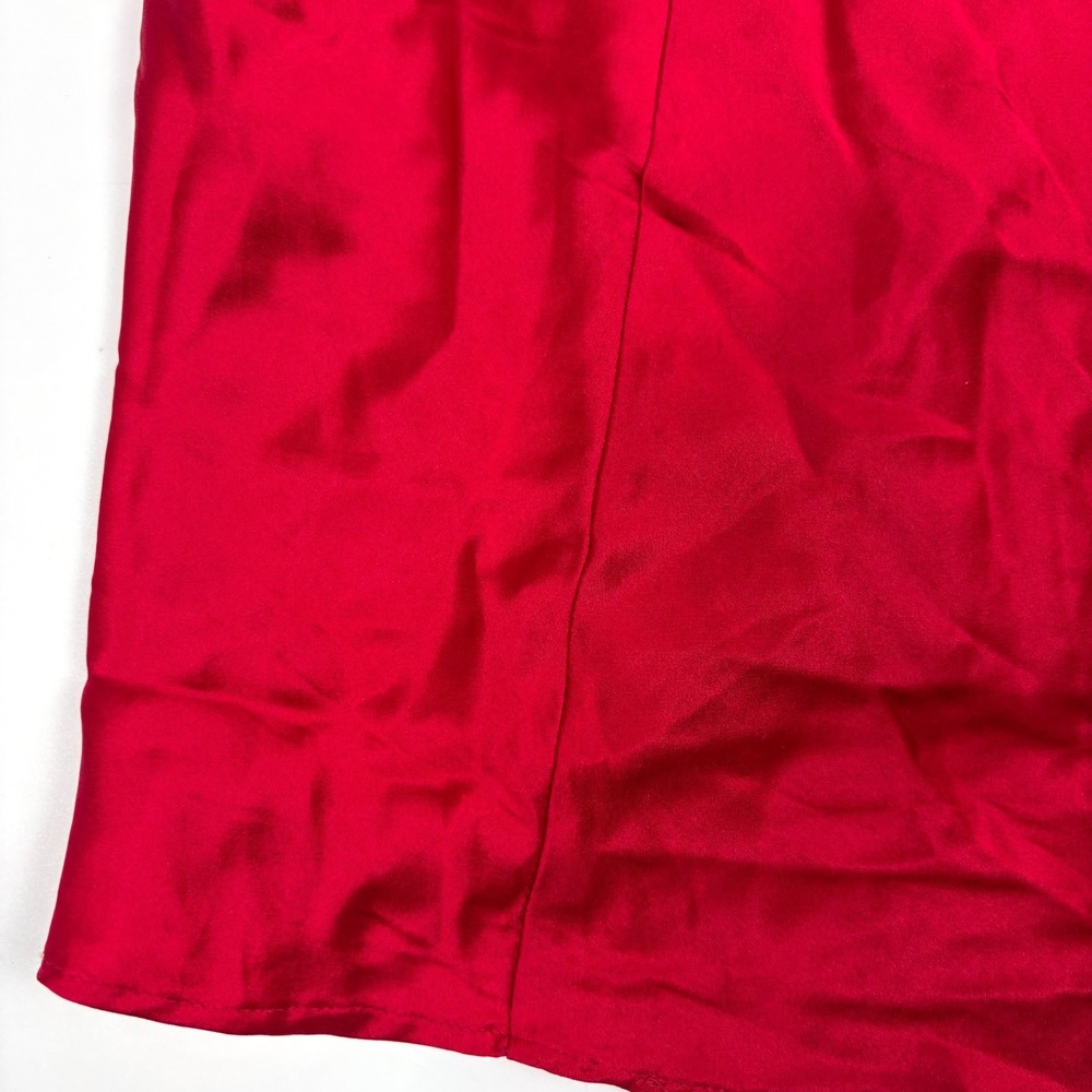 VTG 80/90s Victorias Secret Gold Label Silk Camisole Cami Womens Sz M Cherry Red - Picture 7 of 10